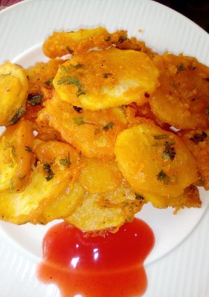 A picture of Potato Bhajia.