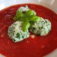 Spenótos-ricottás golyó (Malfatti) paradicsommártással