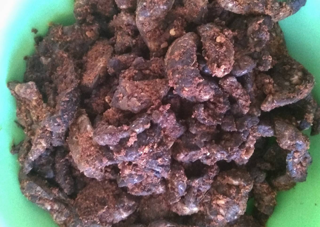 Rendang paru goreng