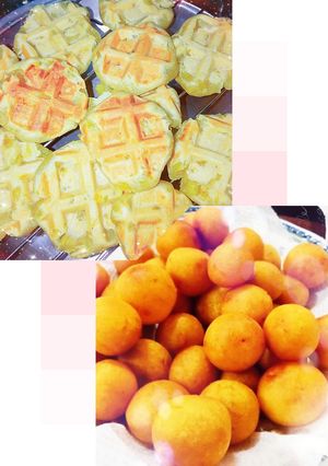簡易q嫩雙拼地瓜餅 的食譜成品照片