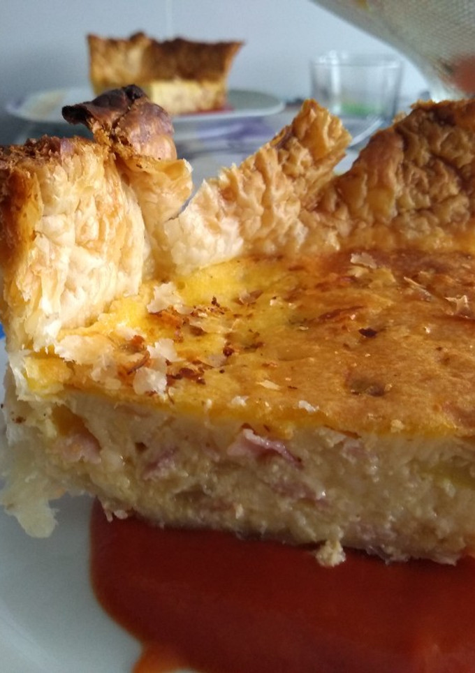 Una foto de Quiche de jamón y queso