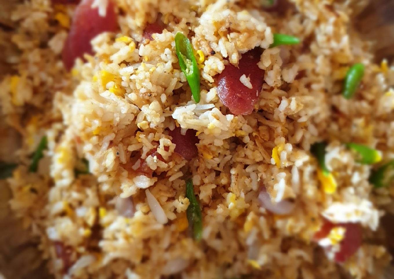Nasi goreng teri lapciong