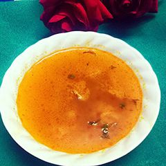 A picture of Soya been coriander soup.