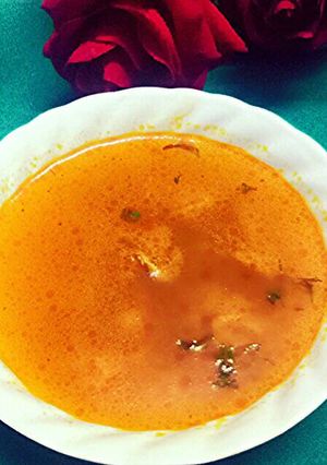 A picture of Soya been coriander soup.