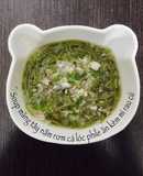 Soup măng tây nấm rơm cá lóc phile - ăn dặm