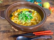 A picture of miso soup tofu
