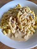 Knepfle à la crème au munster