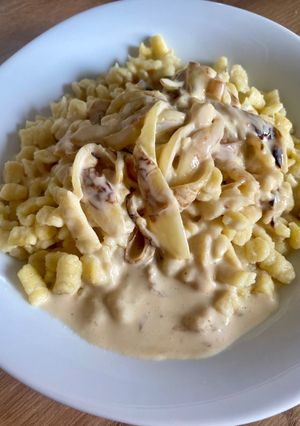 Une photo de Knepfle à la crème au munster