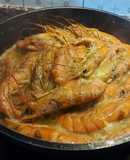 Cazuela de langostinos al whisky