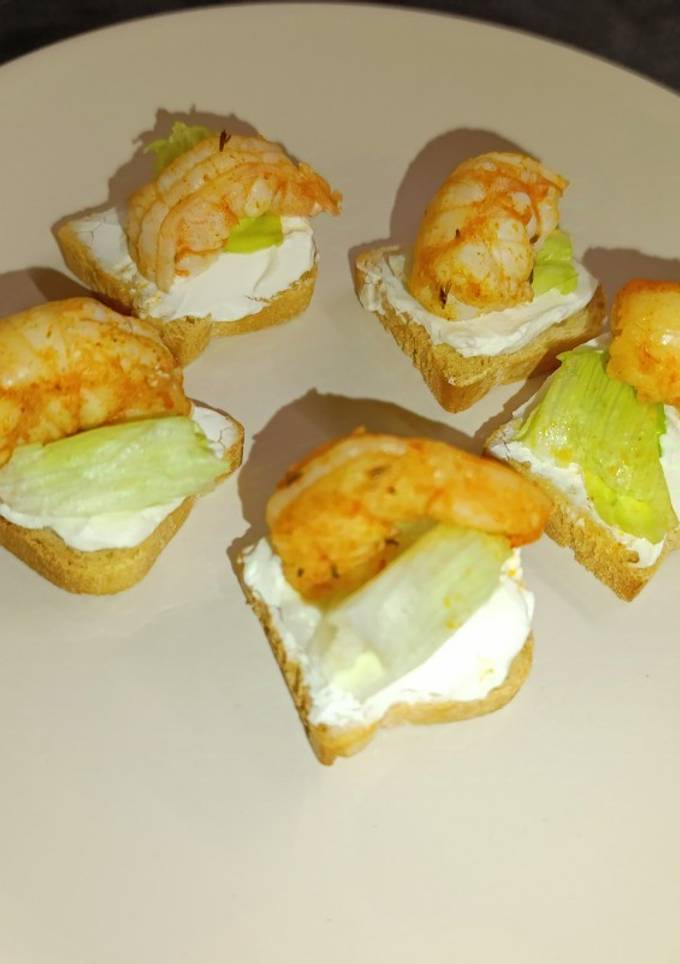 Канапки🥪 з креветкою