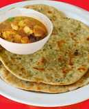 Flavorful healthy Parantha with fenugreek leaves