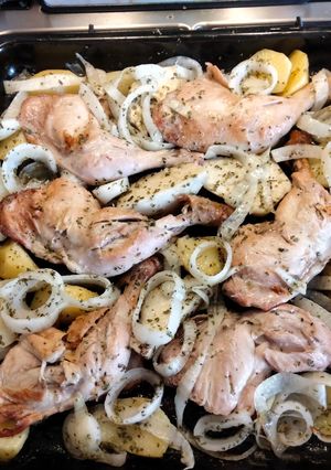 Una foto de Pollo al vino blanco, receta de papá!