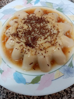 Una foto de Flan de avena