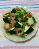 Pepino en ensalada verde