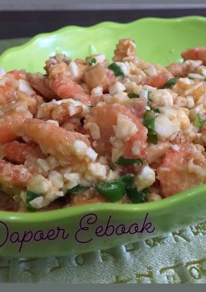 Foto resep 17. Udang Saos Telor Asin Homemade