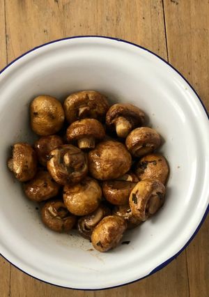 Une photo de Champignons rôtis au vinaigre balsamique