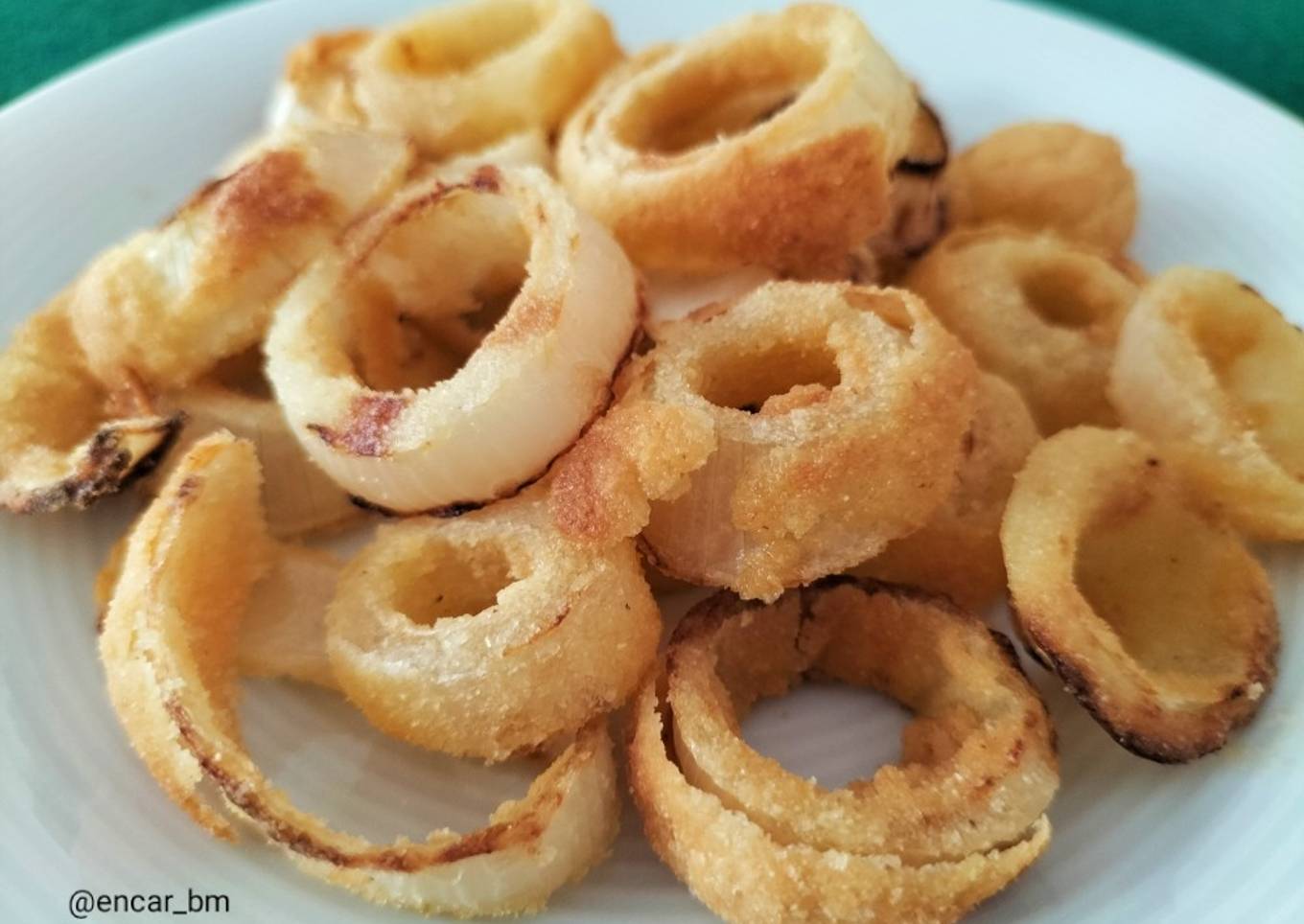 Aros de cebolla caseros en airfryer