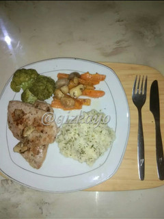 Foto resep Grilled Chicken Garlic with Mashed Potatoes
