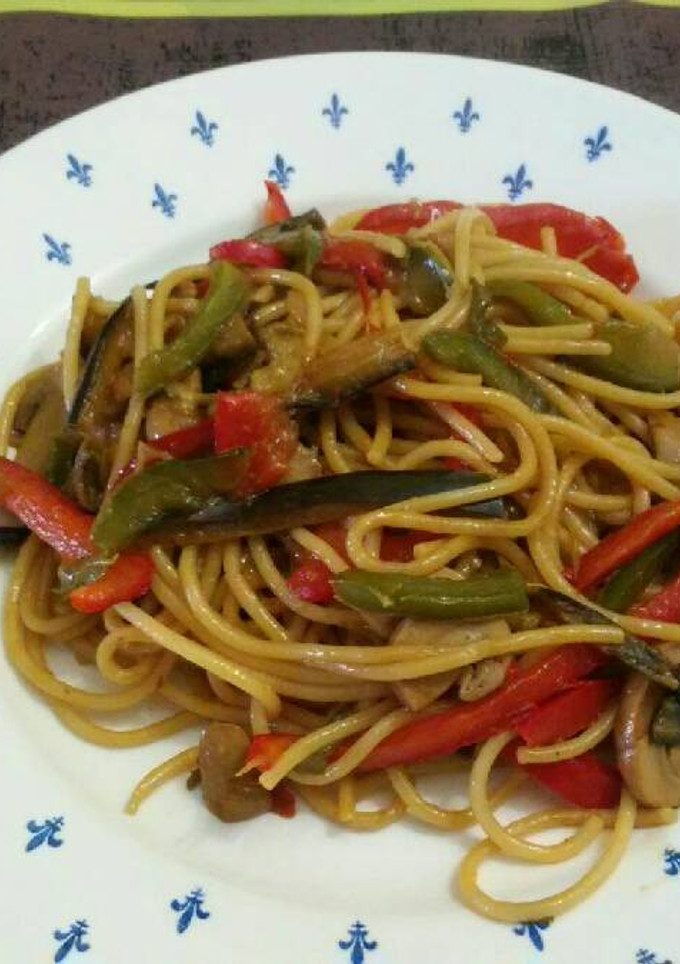 Una foto de Pasta con verduras