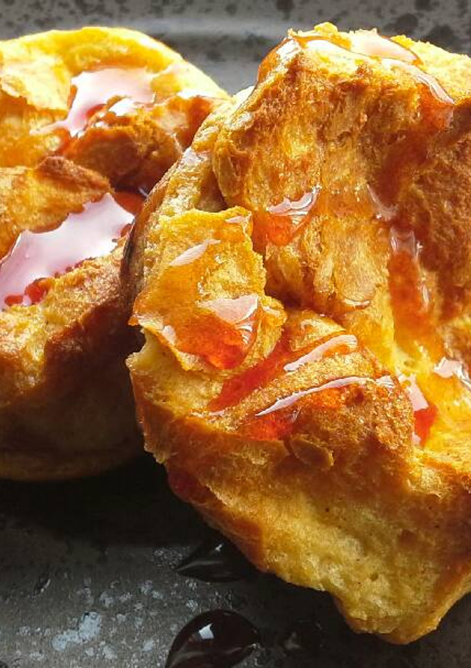 Una foto de Torrijas en molde o torrijas deconstruidas