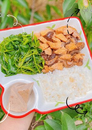 Hình của món Cơm gà om nấm Eatclean😋.