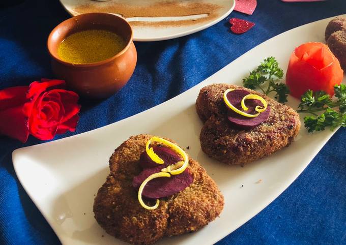 Easiest Way to Make Quick Beetroot Cheese cutlet