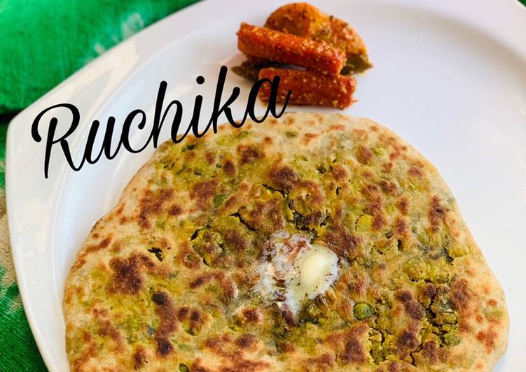 Recipe of Super Quick Homemade Green Peas Parantha