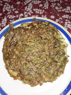 Una foto de Tortilla de porotos verdes con quinoa y avena