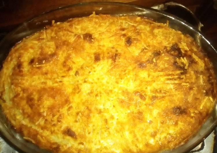 Pastel de carne, con papas