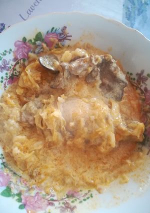 Édes káposztás csirke recept fotója