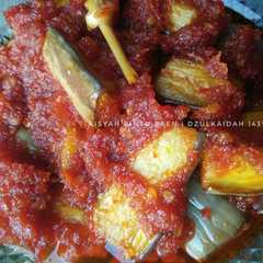 A picture of Terong Balado.