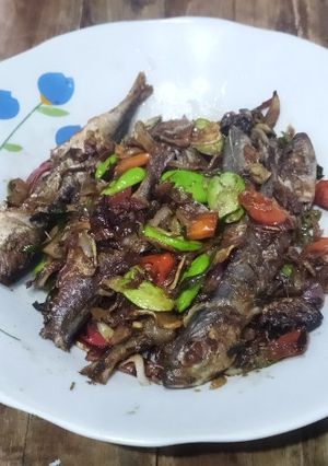 Foto resep Tumis Ikan asin pete