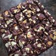 Chewy brownies with shiny crust