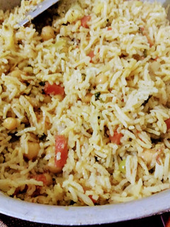 A picture of Mix Vegetables Chana Rice.