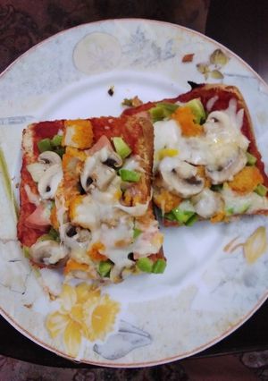 عکسی از دستور پیتزا با نون تست😋