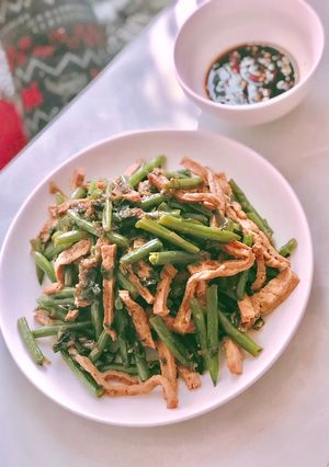Hình của món Đậu hủ sợi & đậu cove Đà Lạt.