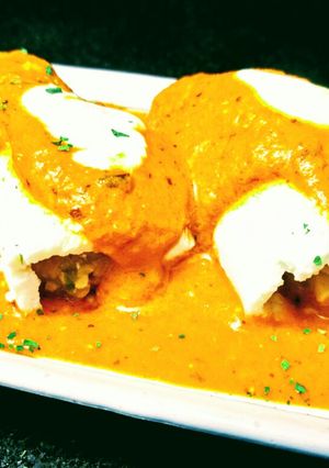 A picture of Stuffed Paneer Rolls.