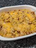 Cheesy Shrimp and Riced Cauliflower Casserole