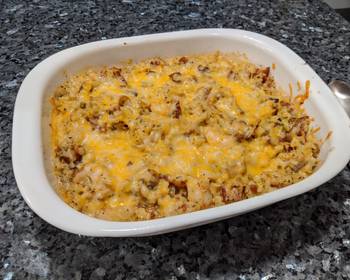 Easy Recipe Cheesy Shrimp and Riced Cauliflower Casserole Delicious and Healthy