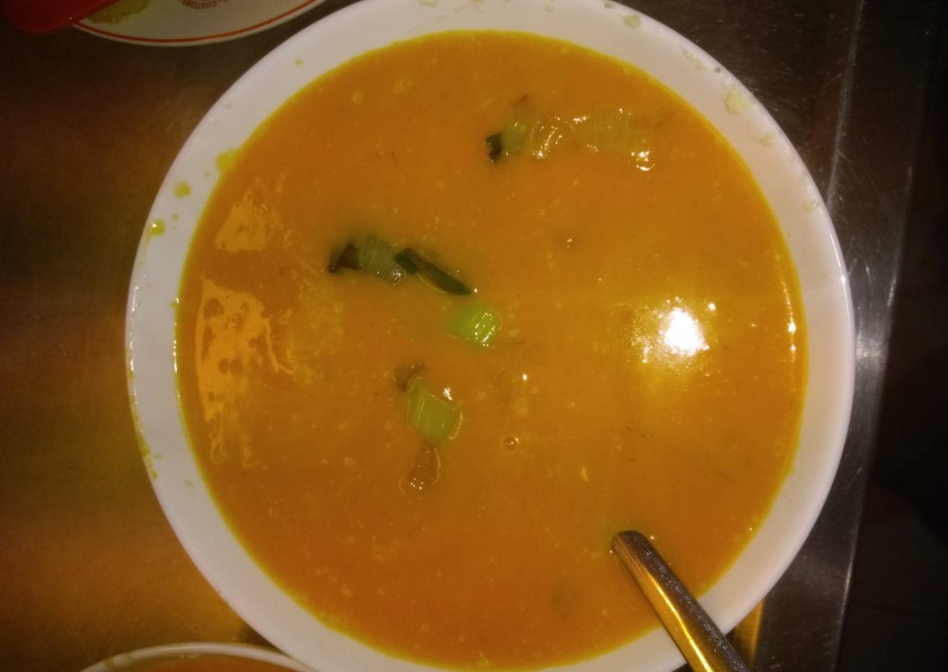 Sopa de calabaza con puerro