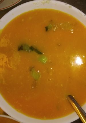 Una foto de Sopa de calabaza con puerro