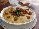 Crema de garbanzos, con zapallo