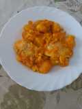 Papas guisadas con huevo cuajado