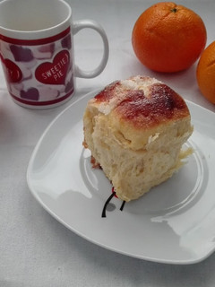 Una foto de Pan dulce de naranja y calabaza