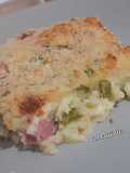 Potato, Green Bean, Ham, and Mozzarella Casserole