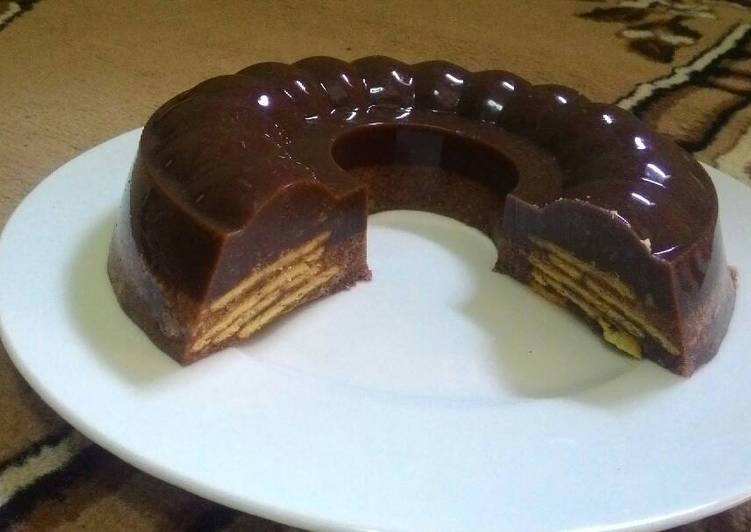 Bumbu Puding coklat biskuit | Langkah Membuat Puding coklat biskuit Yang Lezat