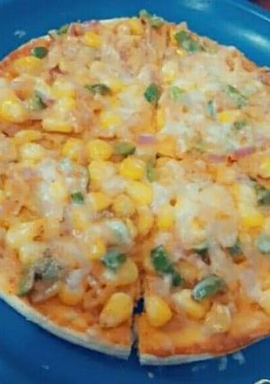 A picture of Corn pizza.