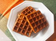 Uma foto de zero lactose waffle