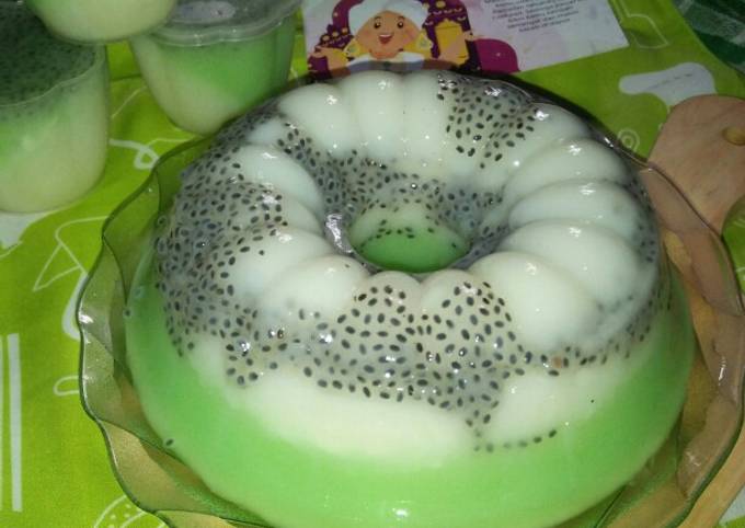 *puding selasih leci melon*