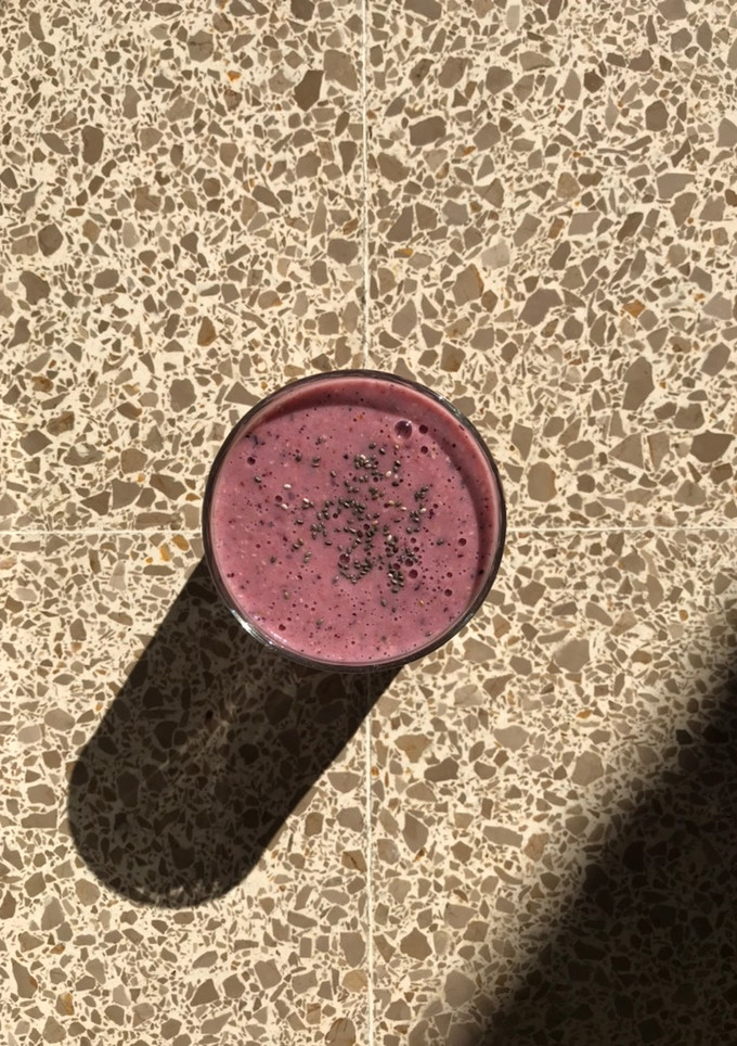 Una foto de Batido rosa